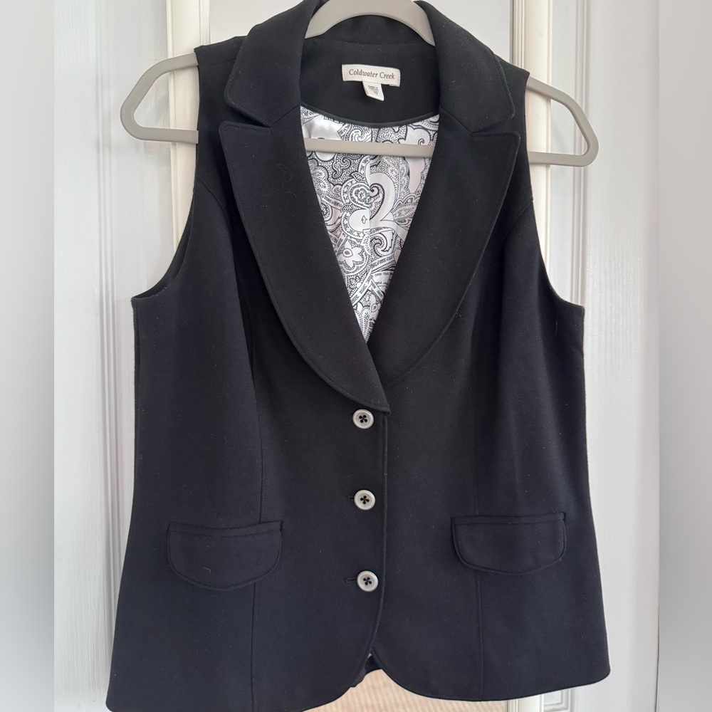 Coldwater Creek black vest size 10